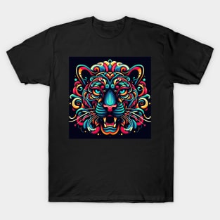 a vibrant panther in an array of colors T-Shirt